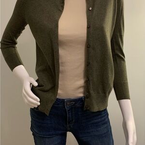 J. Crew Dark Green Women's Cardigan Sweater